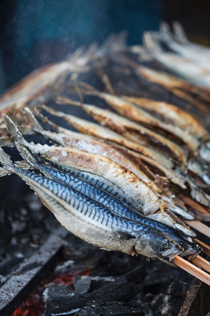 Fish grilled on sticks, Bavaria