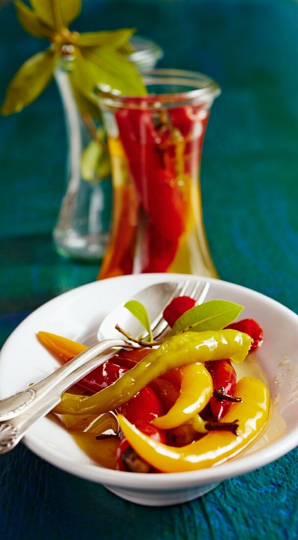 Sweet-and-sour pickled peppers