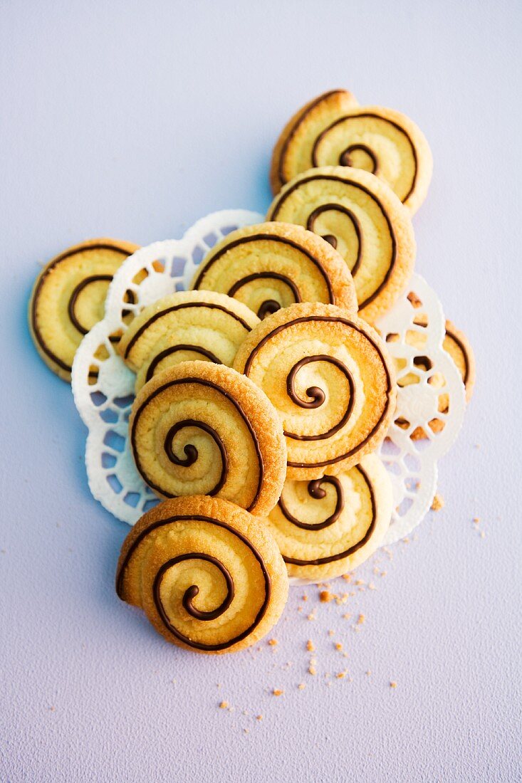 Shortcrust spiral biscuits