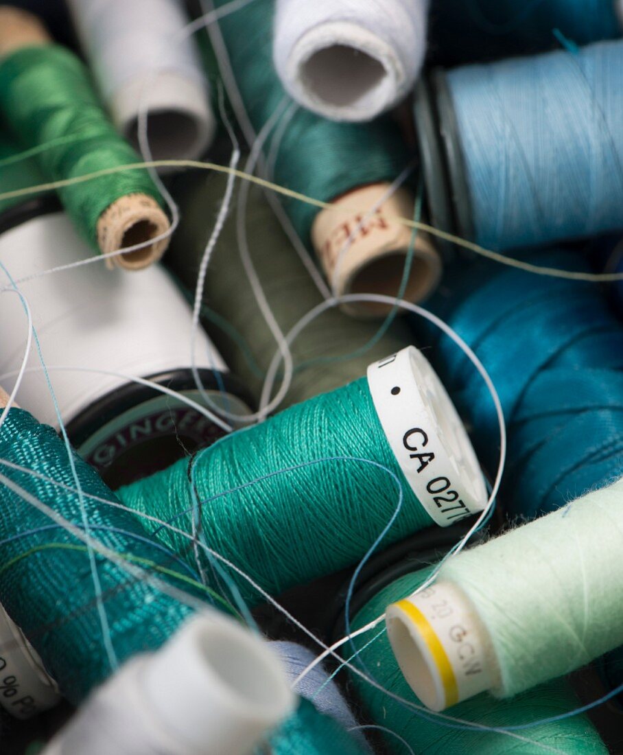 Various spools of thread