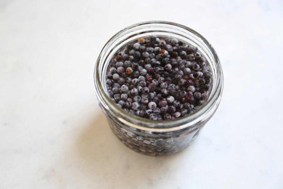 Elderberries preserved in vodka