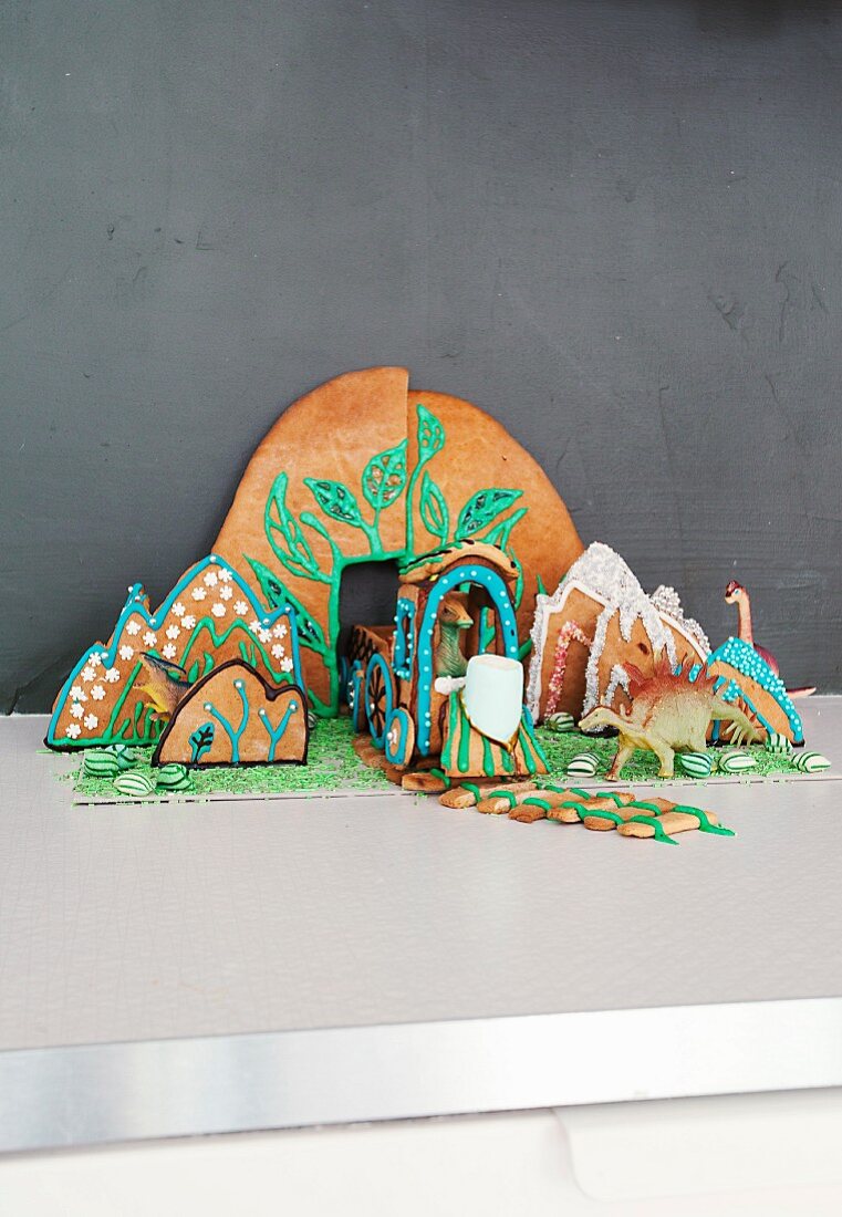 Tableau made from decorated gingerbread