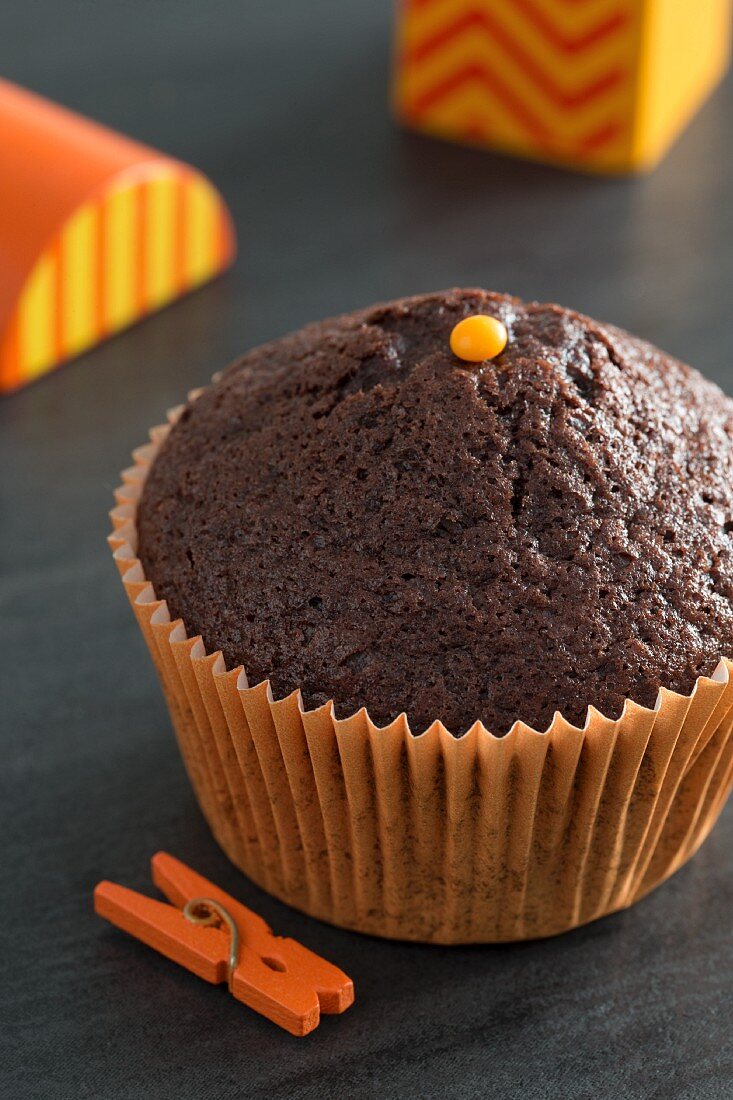 Chocolate cupcake for Halloween