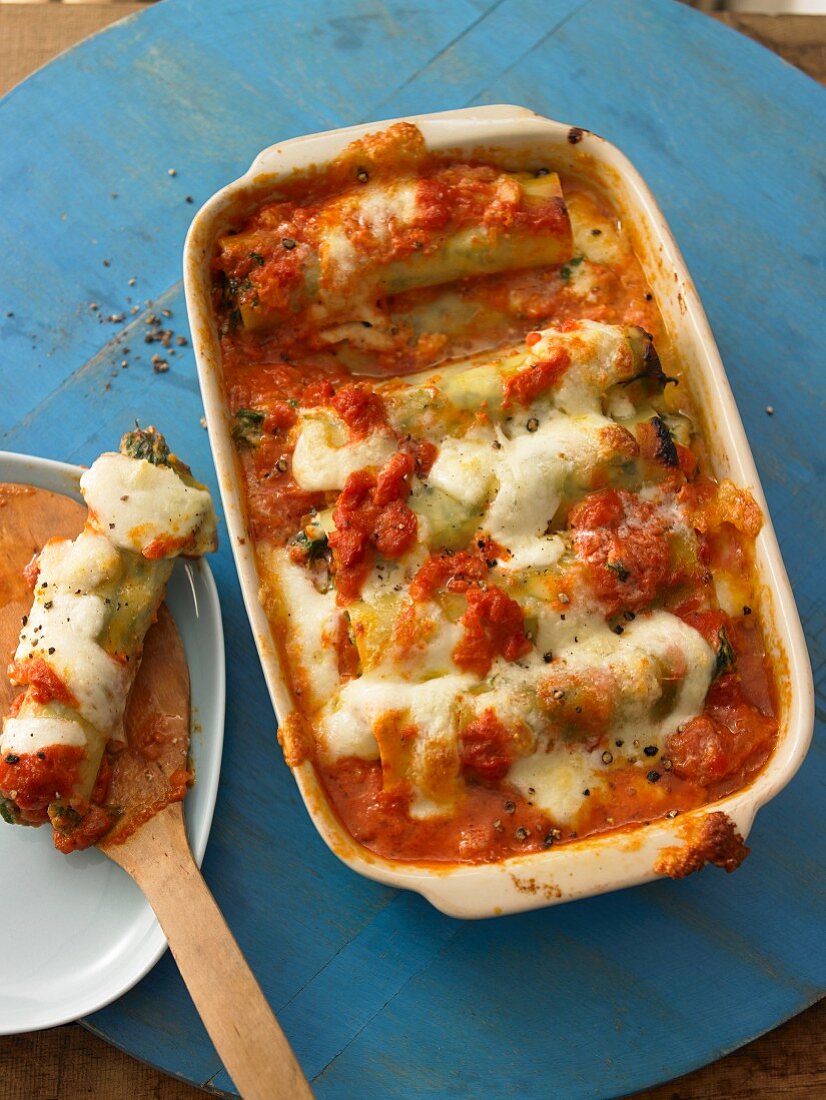 Cannelloni mit Spinatfüllung