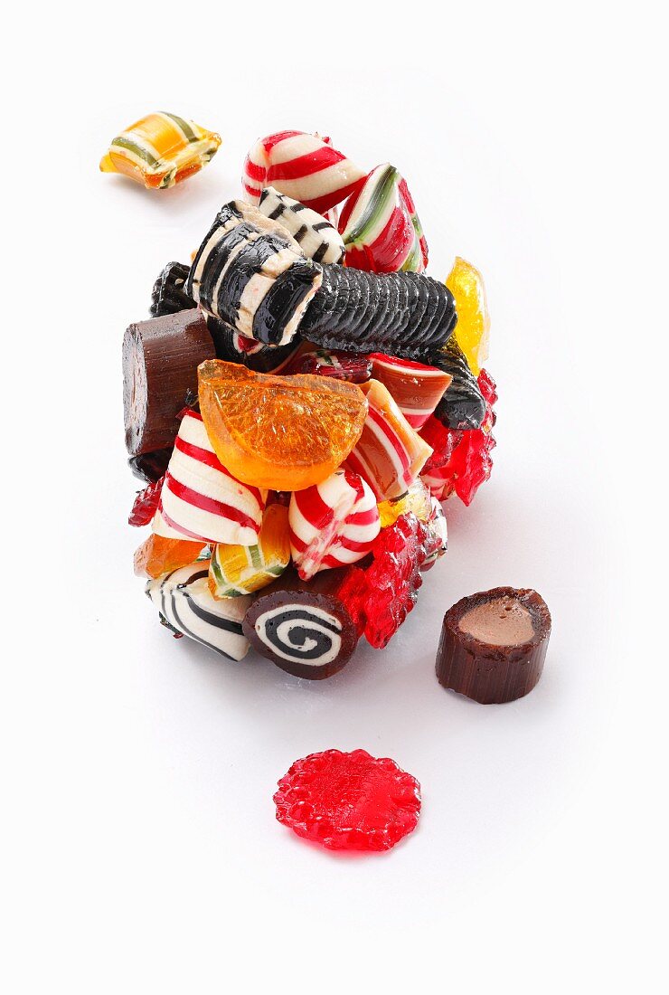 Various sweets stuck together