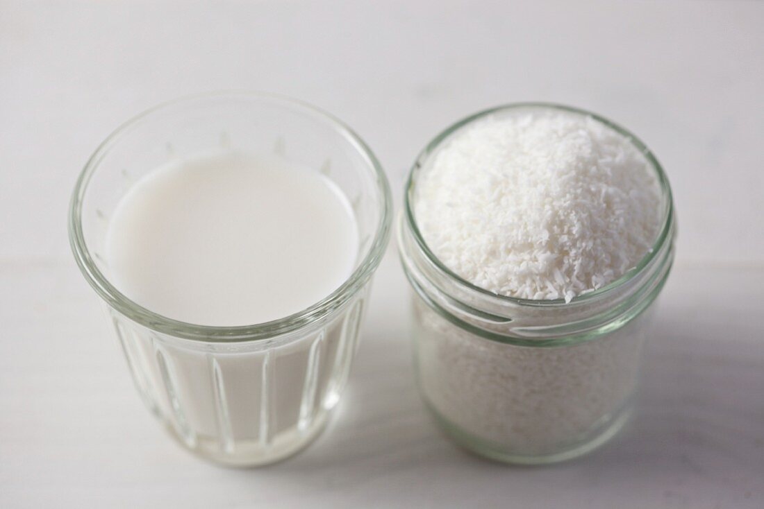 Coconut milk and grated coconut