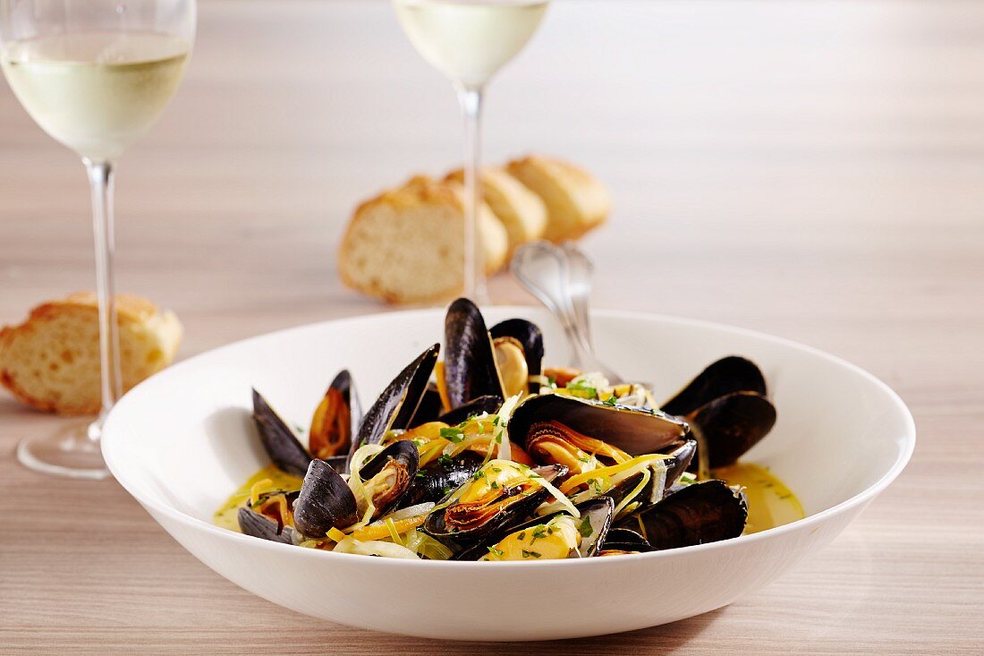 Luxembourg style mussels