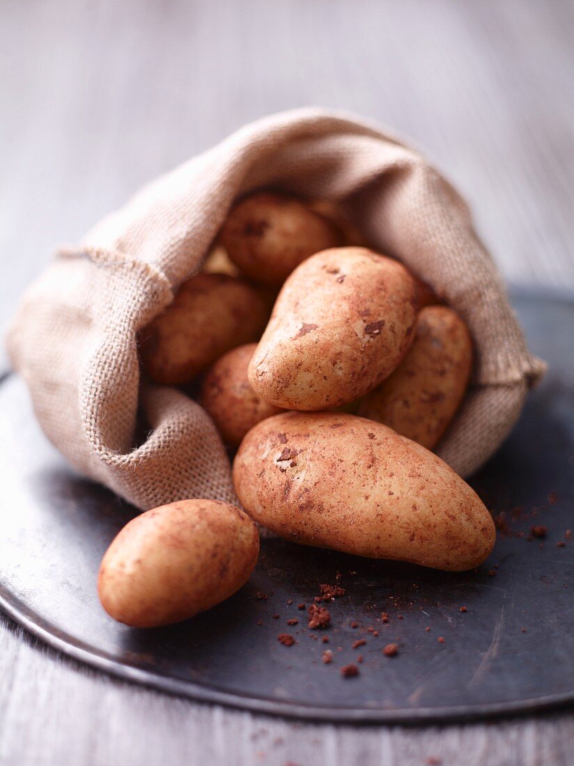 Kartoffeln in Kartoffelsack