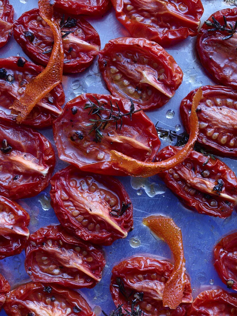 Getrocknete Tomaten mit Öl