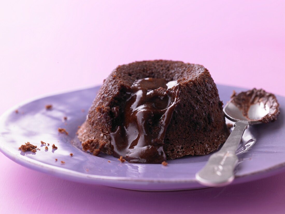 Chocolate soufflé with a liquid core