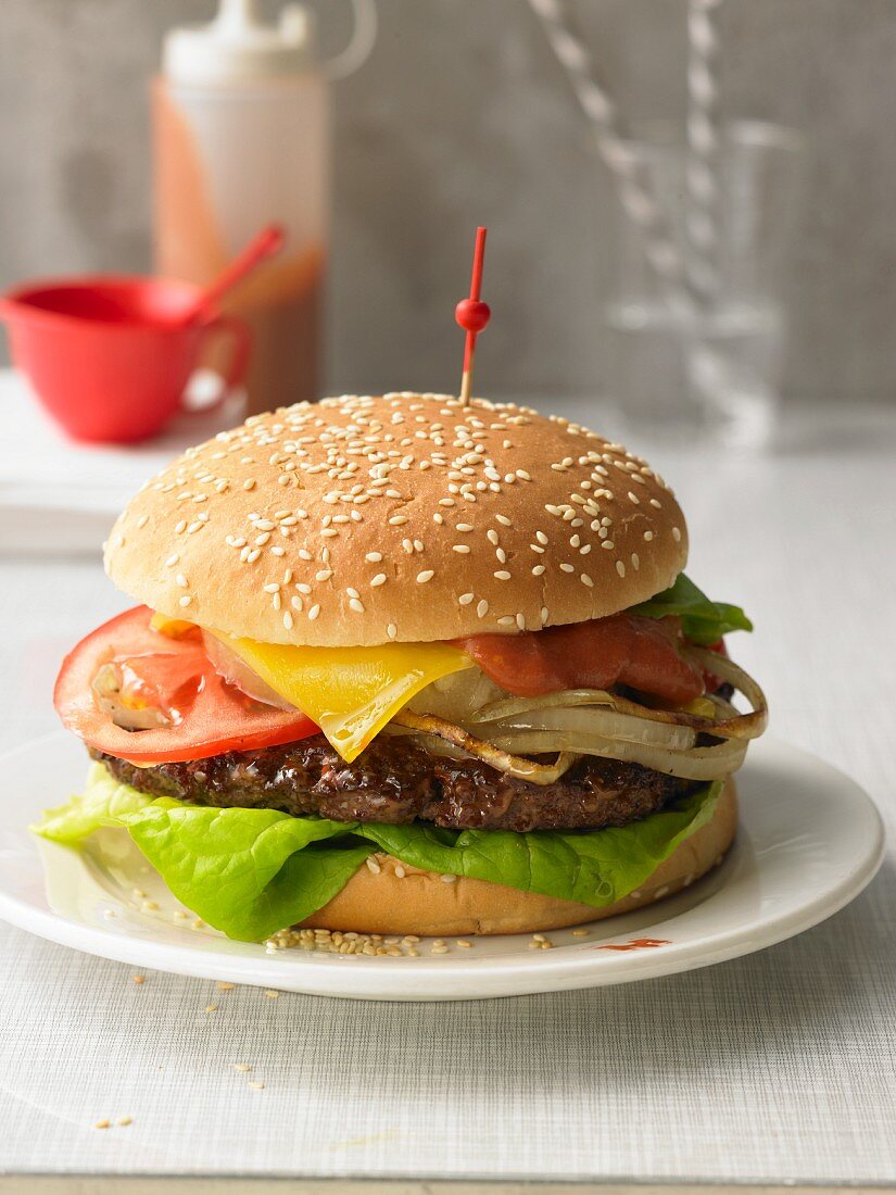 Big Kahuna Burger with teriyaki sauce