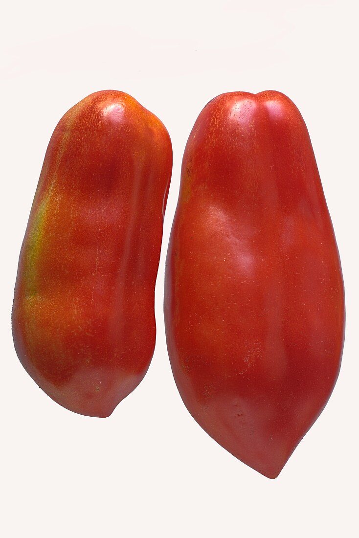 Two San Marzano tomatoes