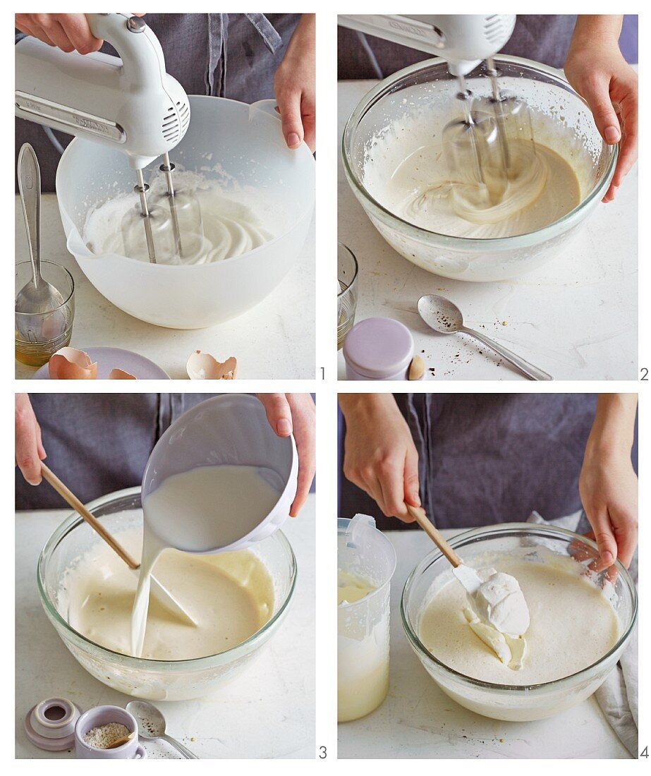 Vanilla ice cream being made