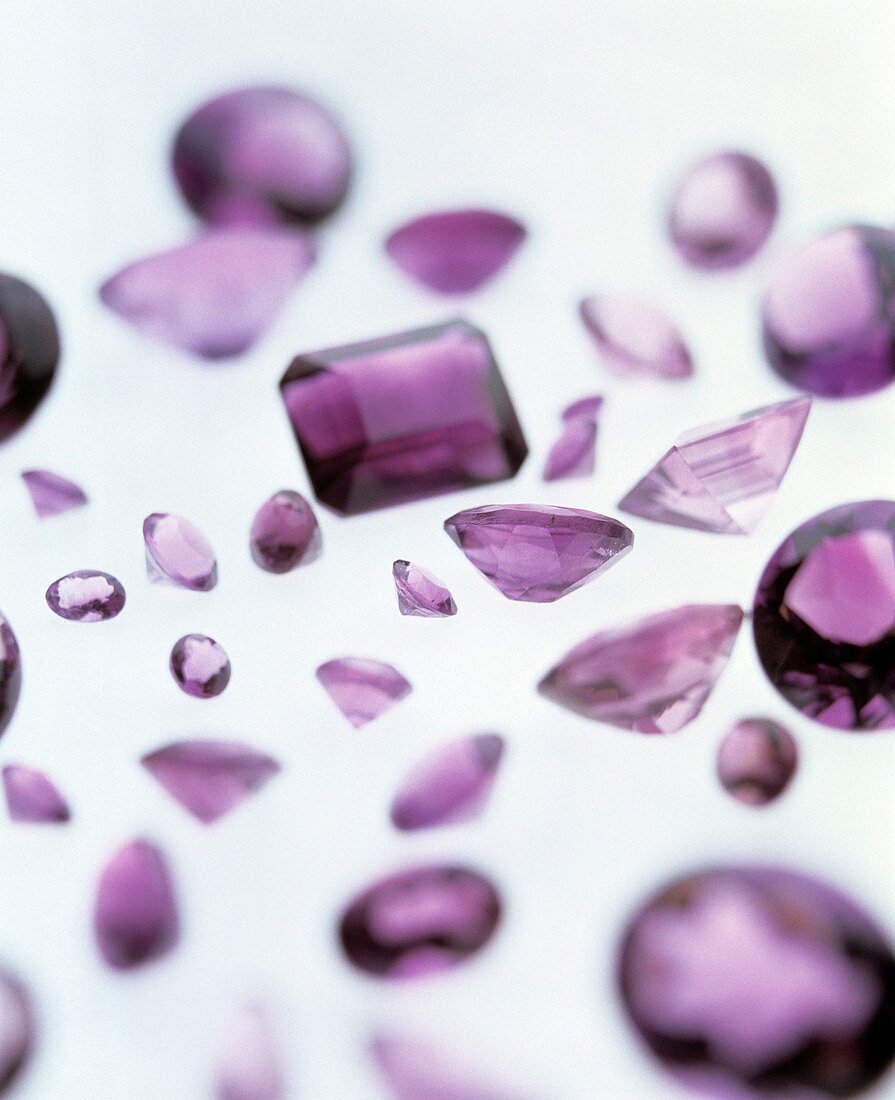 Amethyst gemstones