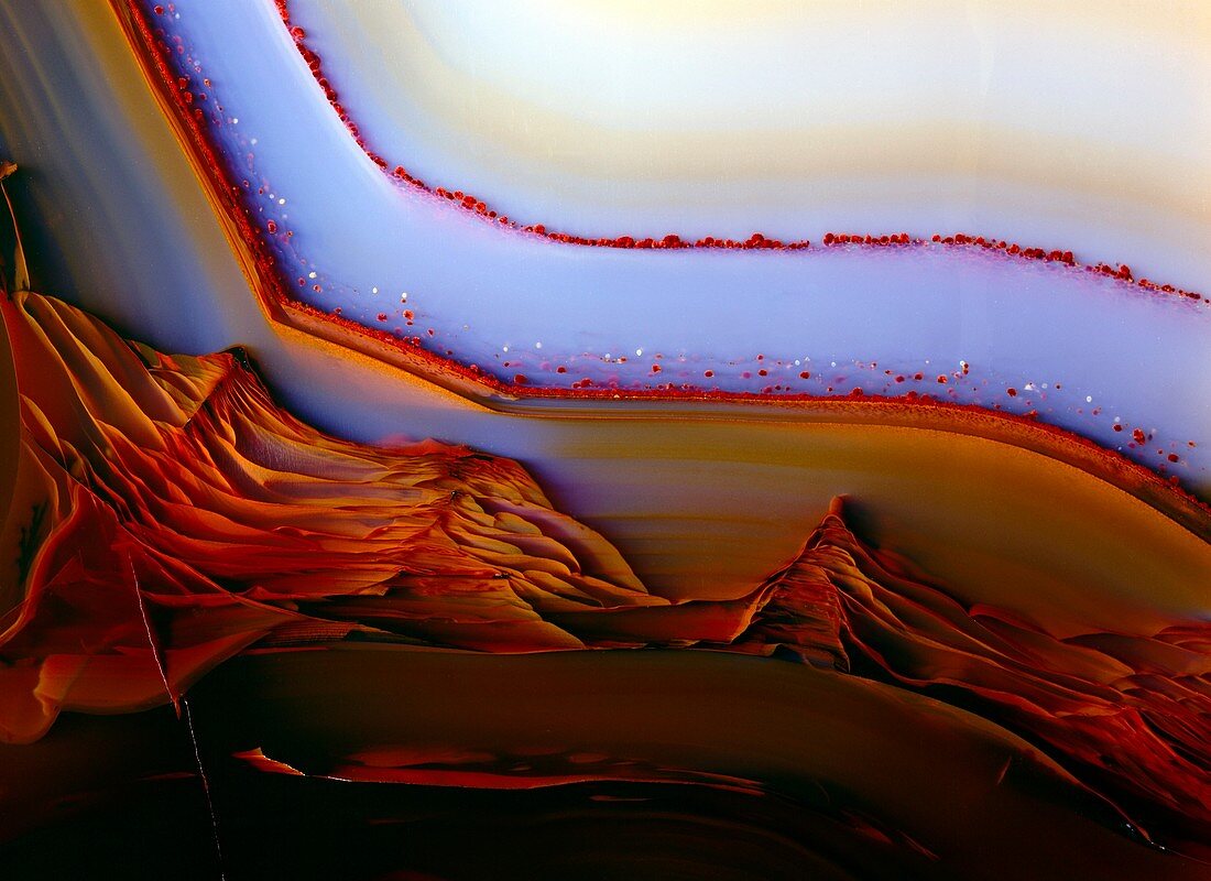 Banded texture in agate