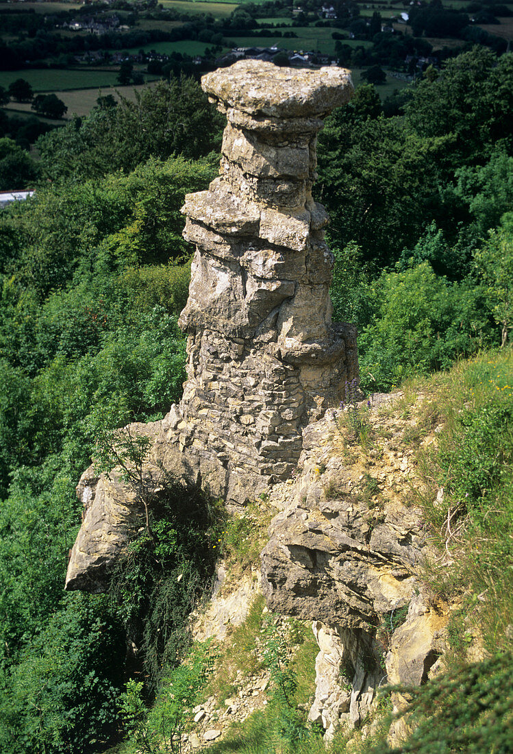 Devil's chimney limestone pillar