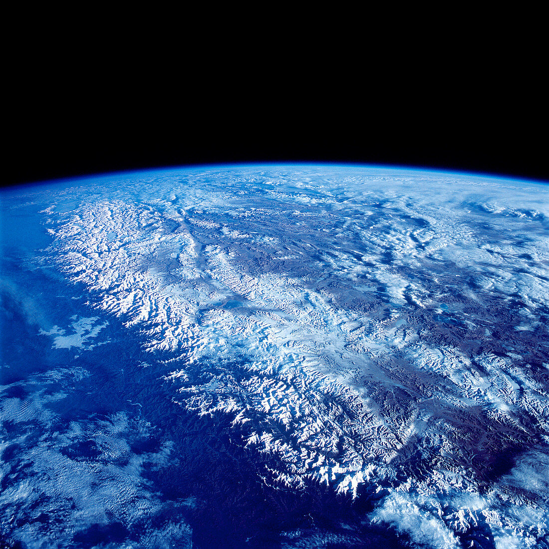 Himalaya mountain range,shuttle image