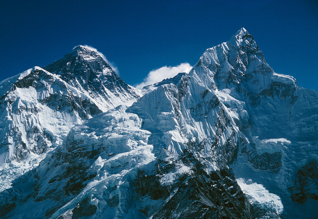 Mnts. Everest & Nuptse with south col in between