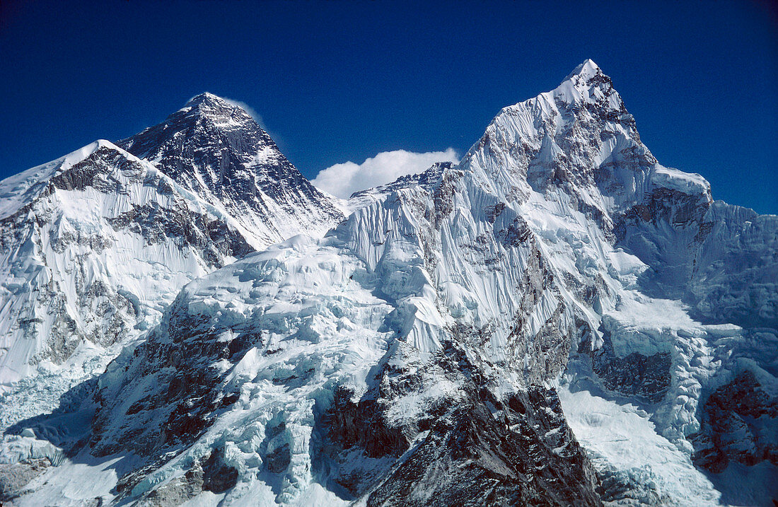 Everest and Nuptse mountains