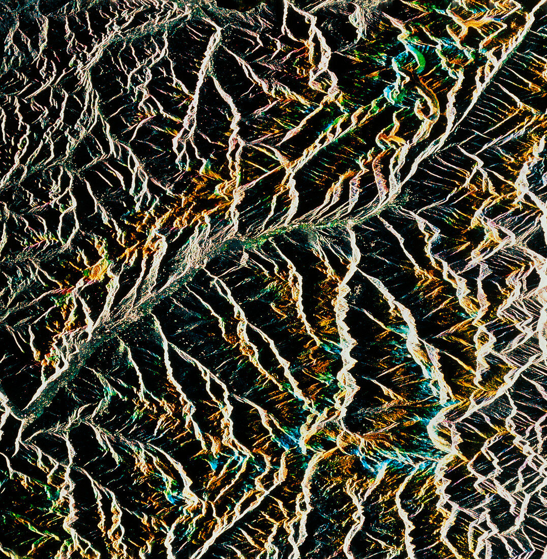 Coloured radar satellite image of central Alps