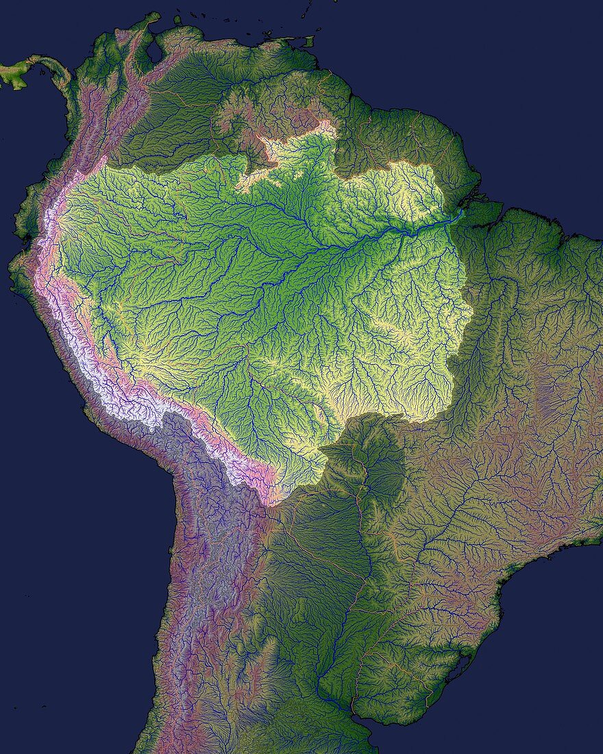 Amazon Basin,satellite image