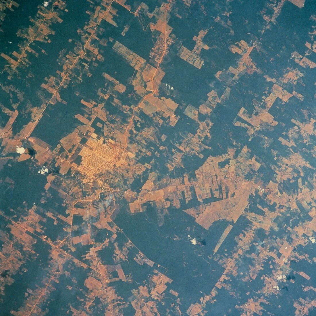 Deforestation in Brazil,seen from Shuttle STS-46