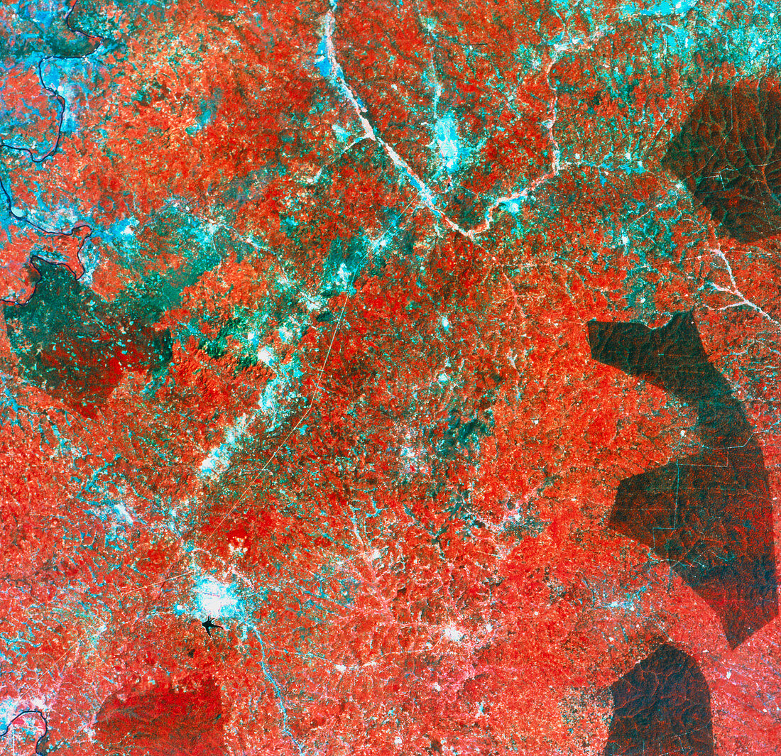 Landsat view of deforestation,Ivory Coast