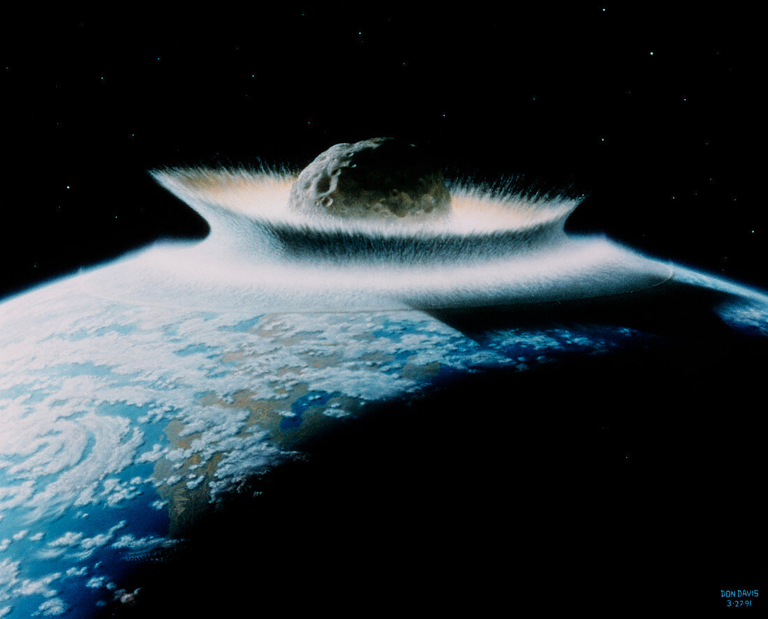 Artist's impression of asteroid 'super impact'