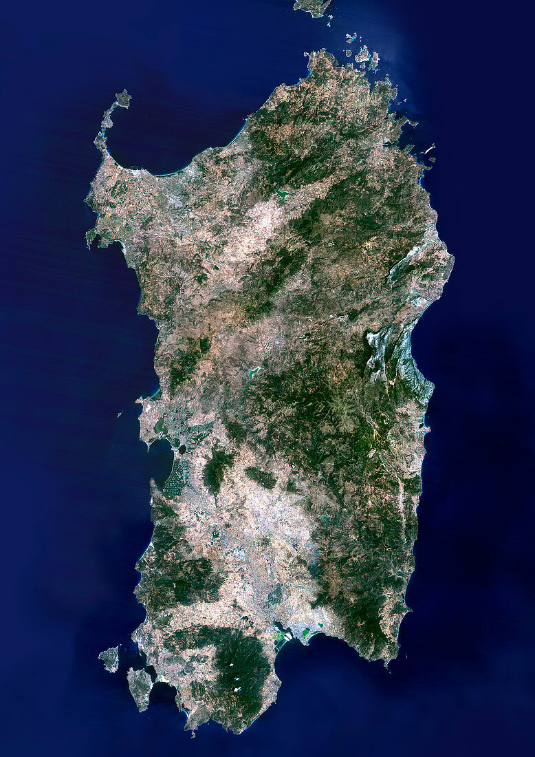 Sardinia,satellite image