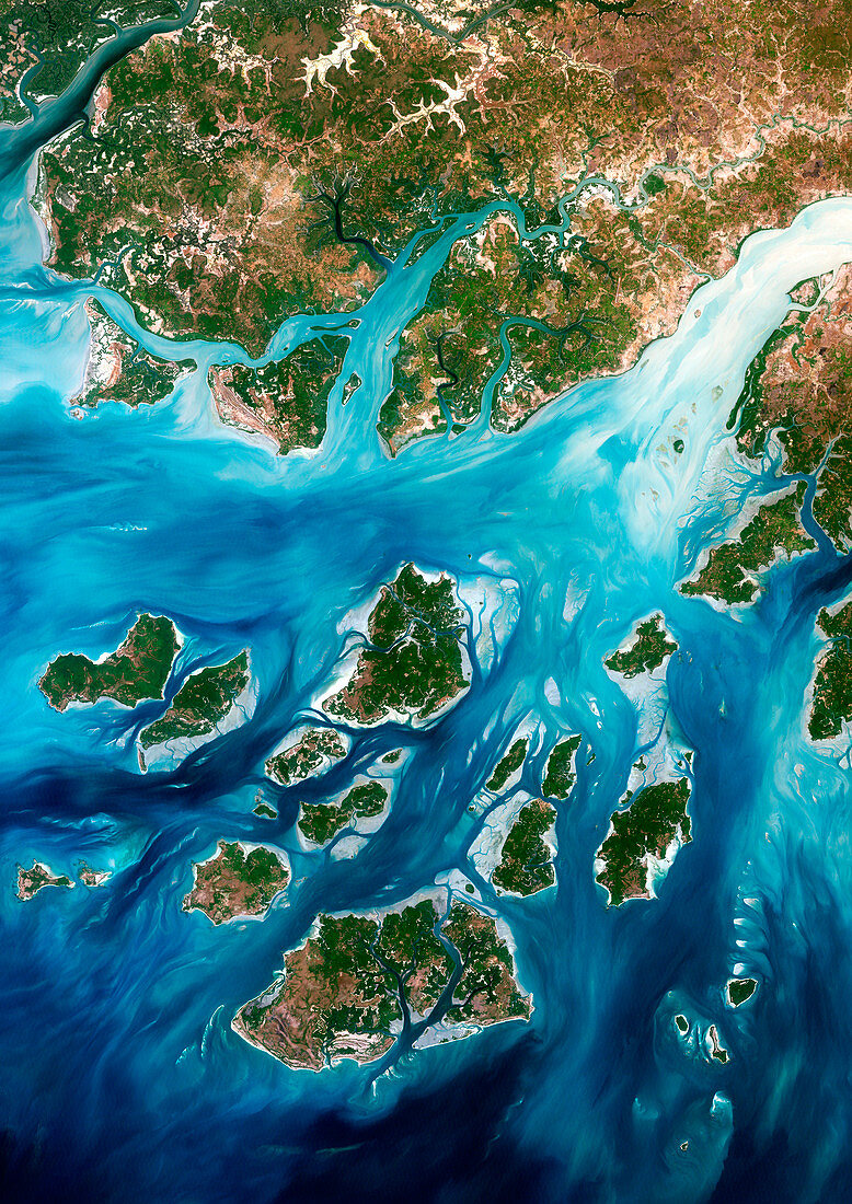 Bissagos Archipelago,satellite image