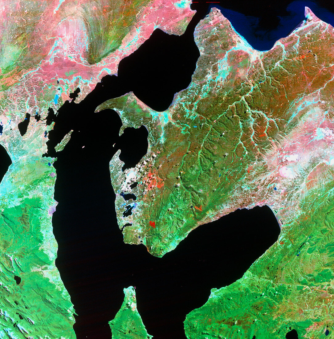 Satellite image of the Strait of Magellan