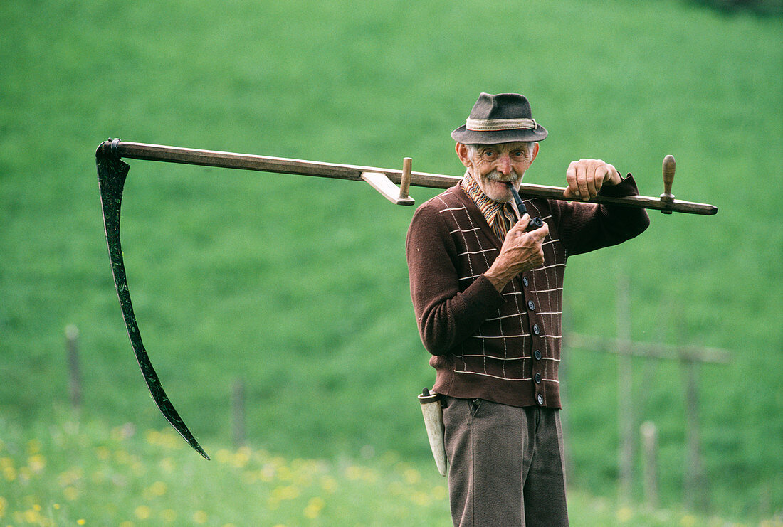 Man with a scythe