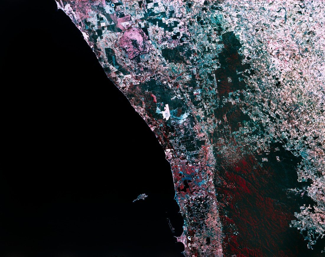 Landsat photo of Perth & district ,Australia