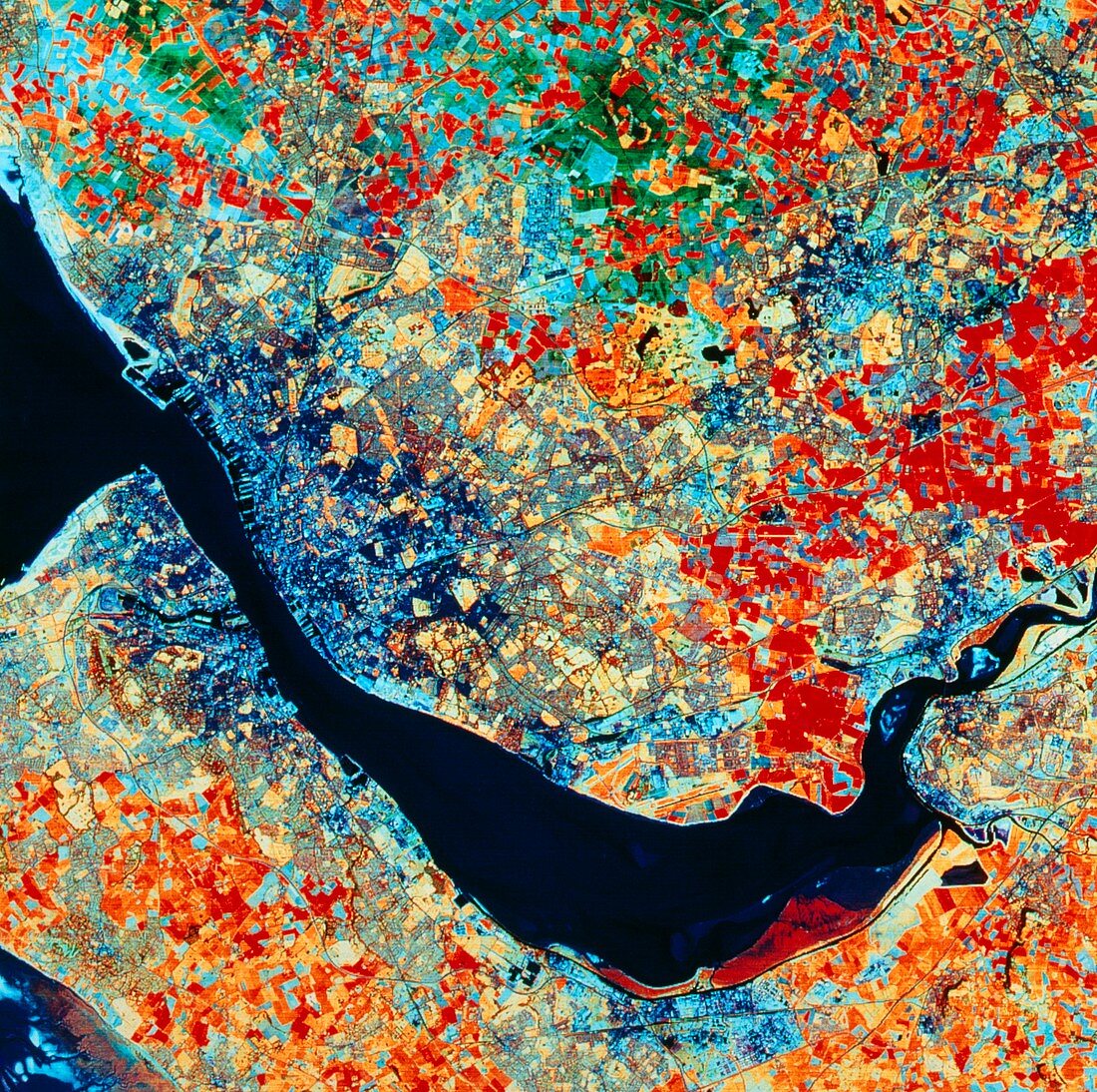 Landsat TM image of Liverpool,England