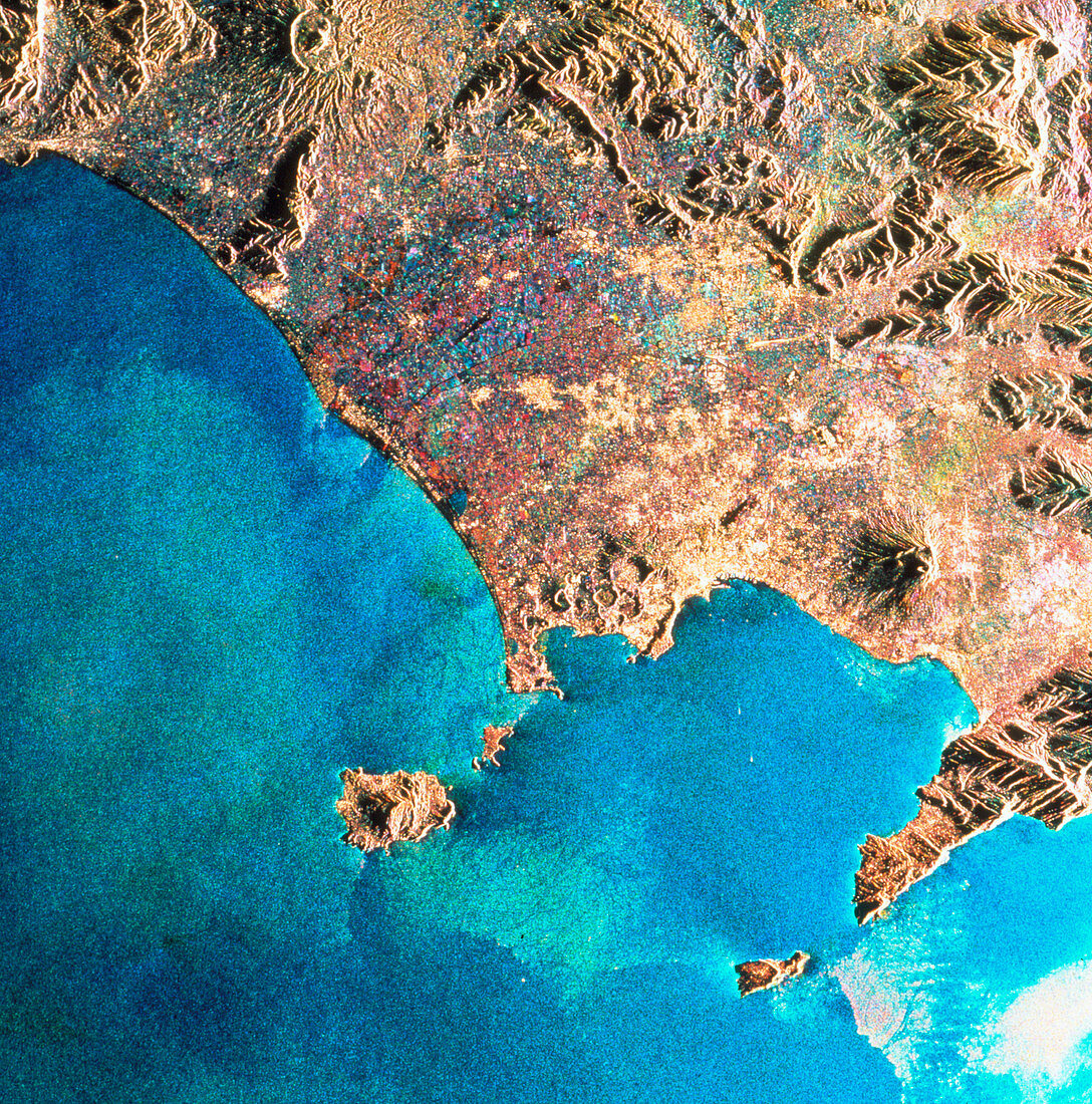 ERS-1 radar satellite image of Naples,Italy