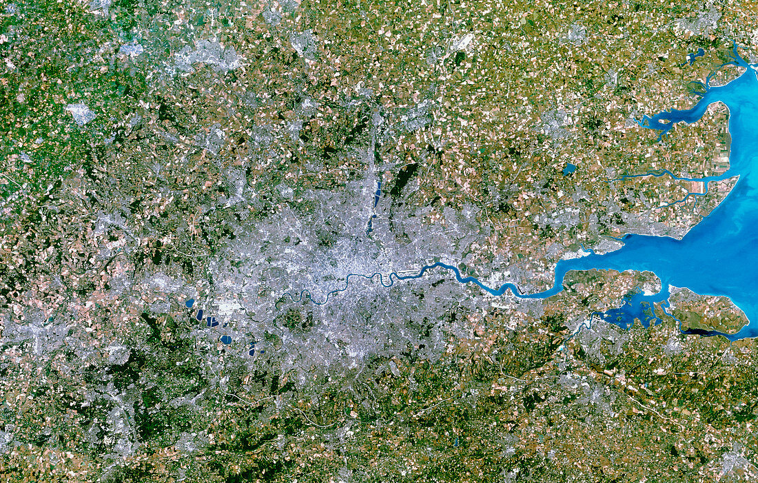 Satellite image of Greater London,UK