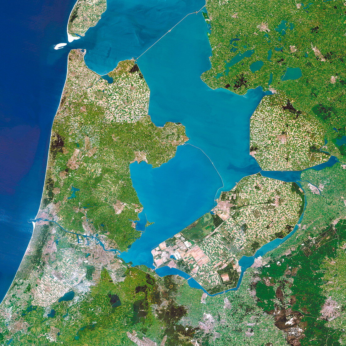 Polders,satellite image