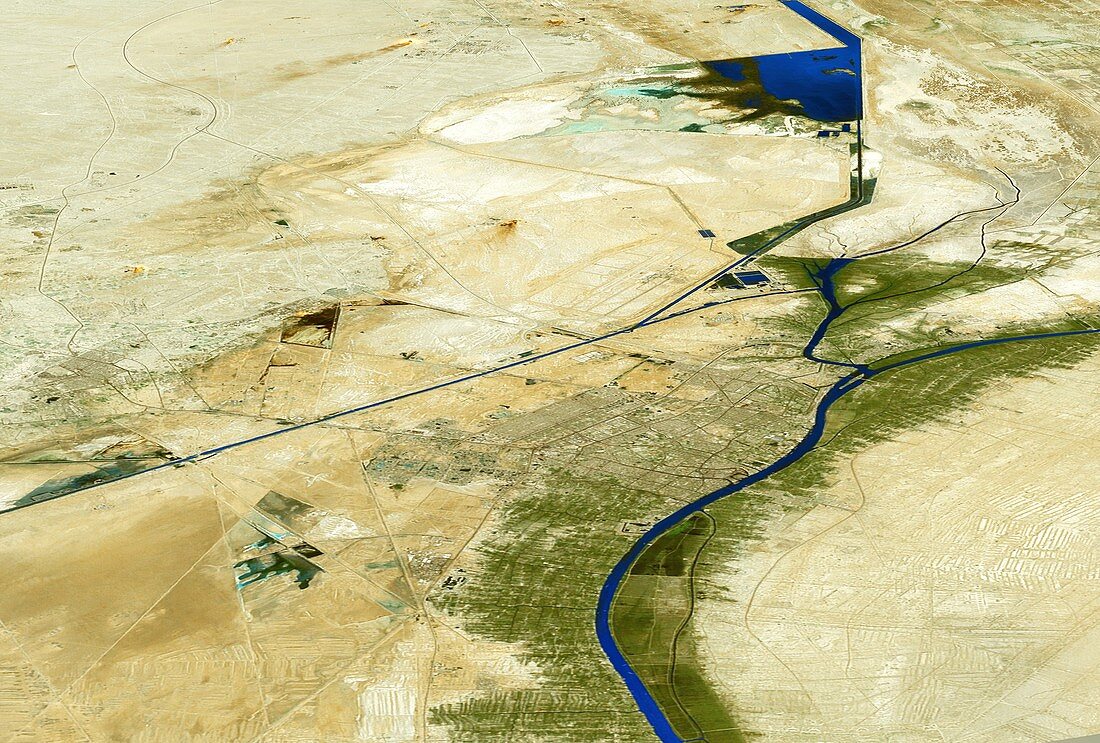 Basra,Iraq,satellite image
