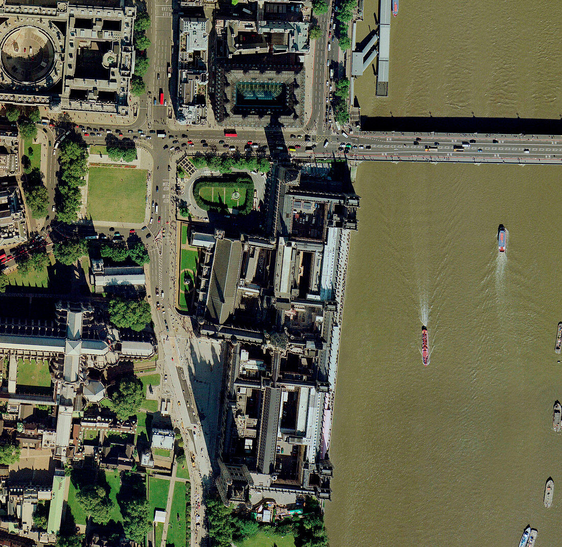 Palace of Westminster,London,aerial