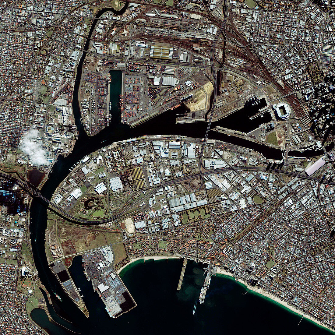 Melbourne,Australia,satellite image