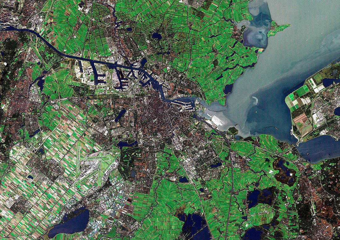 Amsterdam,Netherlands,satellite image