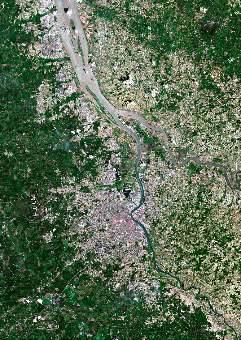 Bordeaux,France,satellite image