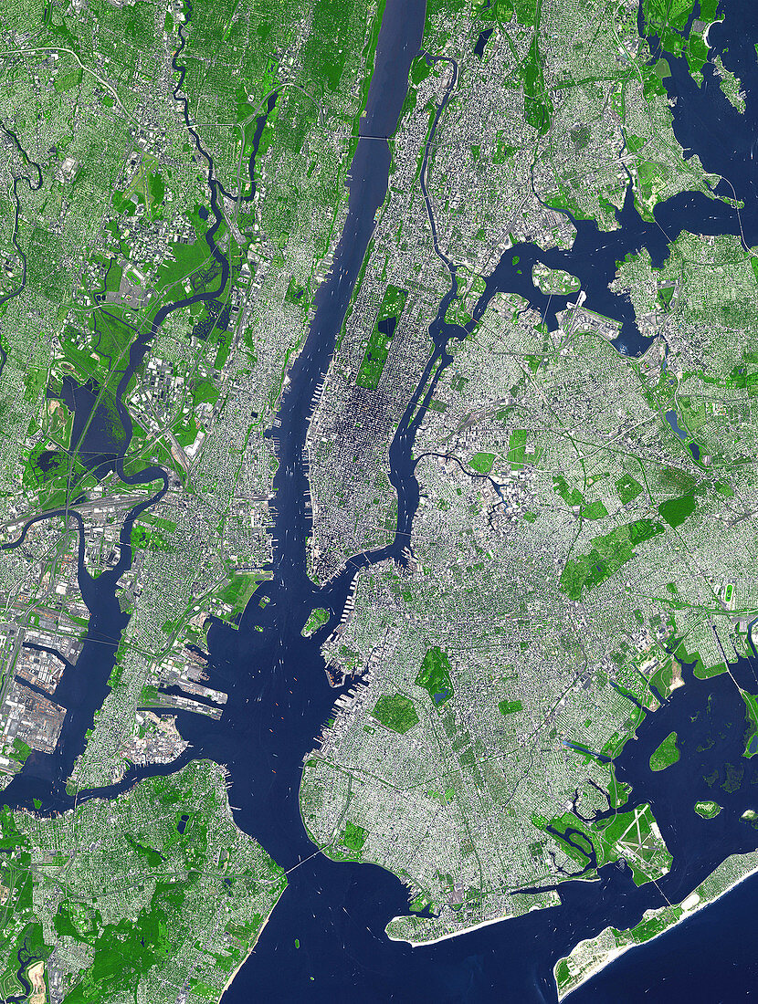 New York City,USA,satellite image