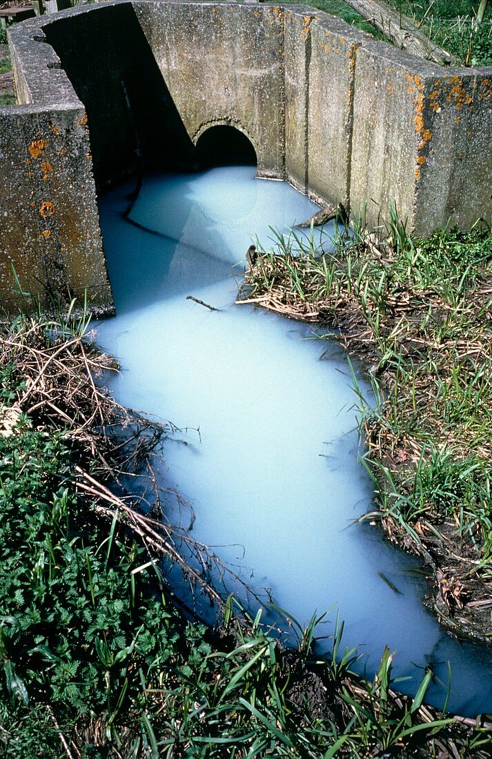 Ground water polluted with detergents