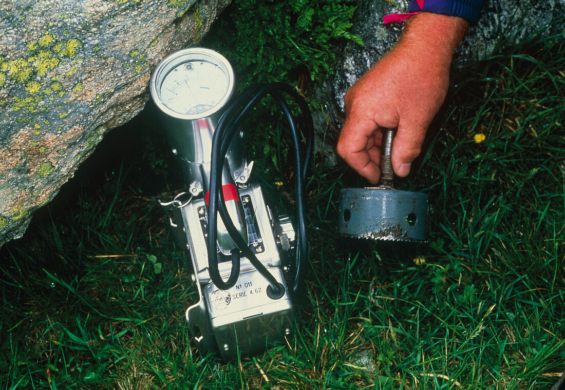 Using a geiger counter to measure radiation levels