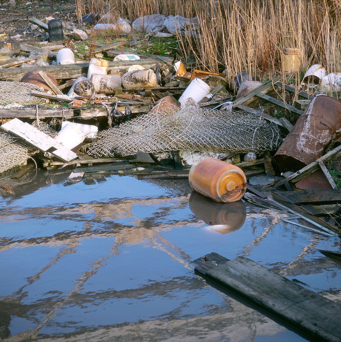 Polluted river,UK