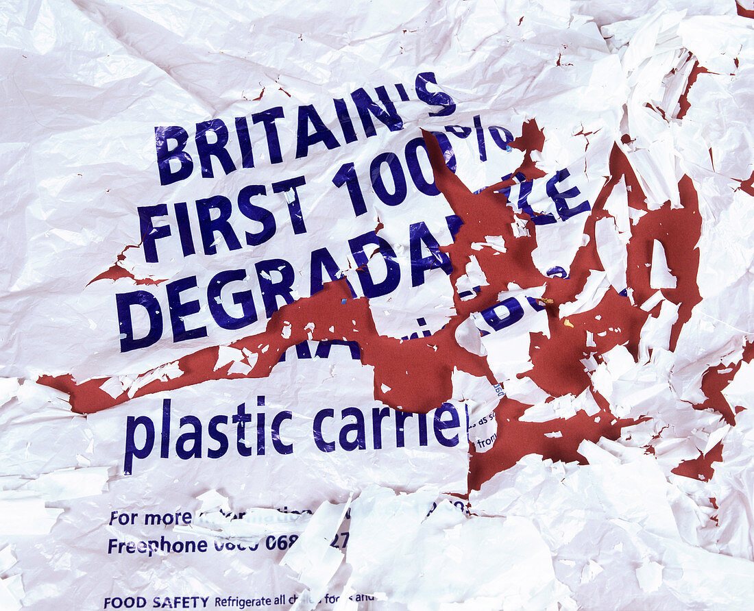 Totally degradable plastic bag