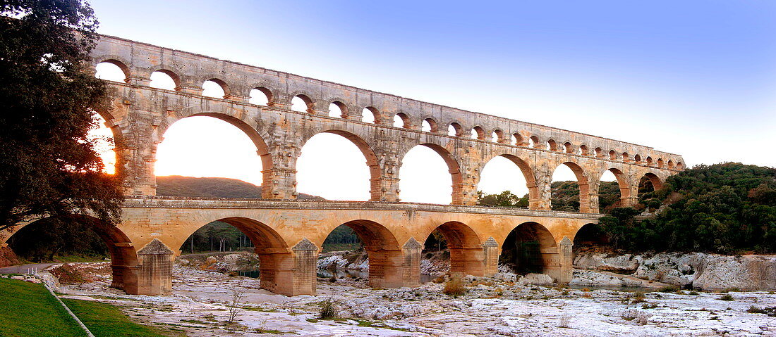 Roman aqueduct,Pont du Gard,France