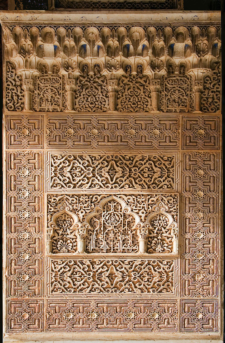 Islamic carvings,Alhambra,Spain