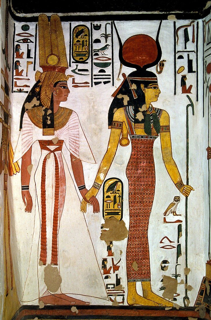Queen Nefertari and Isis